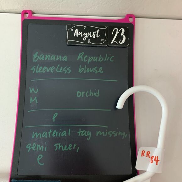 Banana Republic Blouse Womens M Medium Orchid Sleeveless Button Up Pleated Chest - Picture 10 of 11